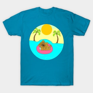 Pug resting on the sea T-Shirt